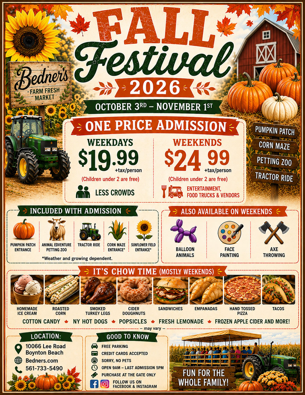 Bedner's Fall Festival Returns to Boynton Beach Starting October 1st — photo 1